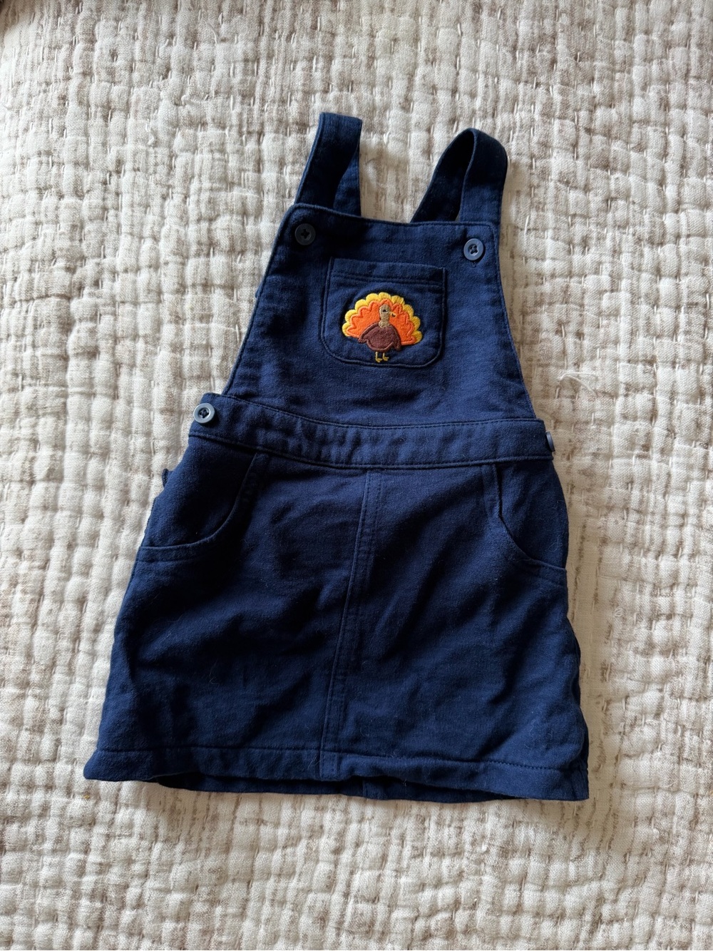 Thanksgiving Overalls Dress 12M